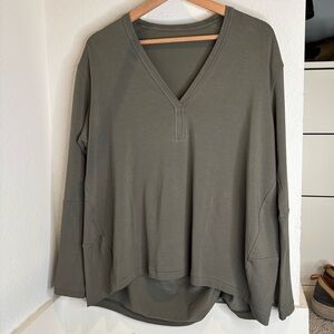 Lululemon Back in Action V-Neck Long Sleeve Shirt